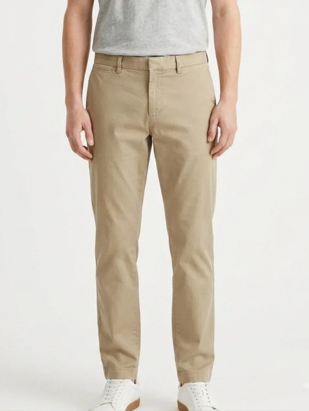 Banana Republic Aiden Slim Fit Chino Pants Khaki 32x32 Preowned Frayed Hem